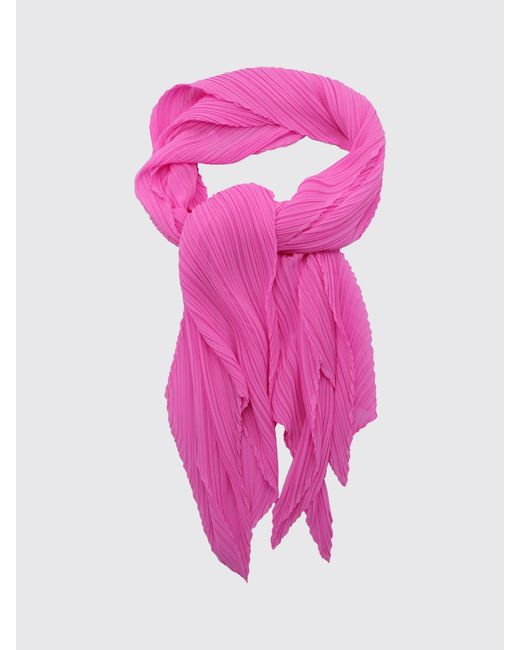 Pleats Please Issey Miyake Pink Monthly Pleats Pleated Polyester Scarf
