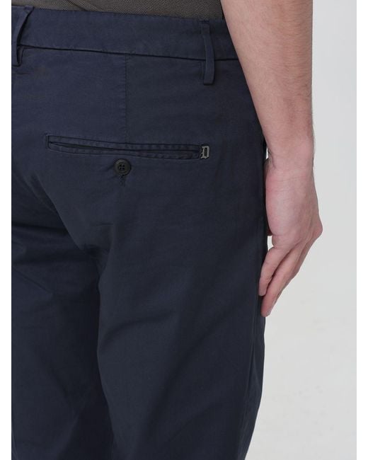 Dondup Blue Twill Chino Trousers for men