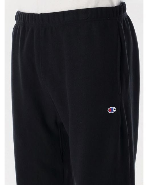 Champion Black Cotton Jogging Trousers for men