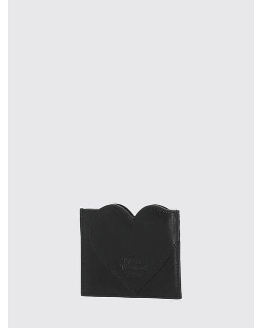 Vivienne Westwood White Heart Leather Credit Card Holder