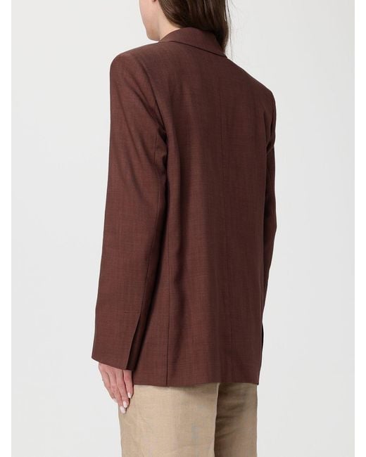 Pinko Brown Rustic Effect Single-Breasted Blazer