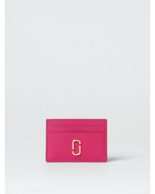 Portacarte di credito The J in pelle di Marc Jacobs in Pink