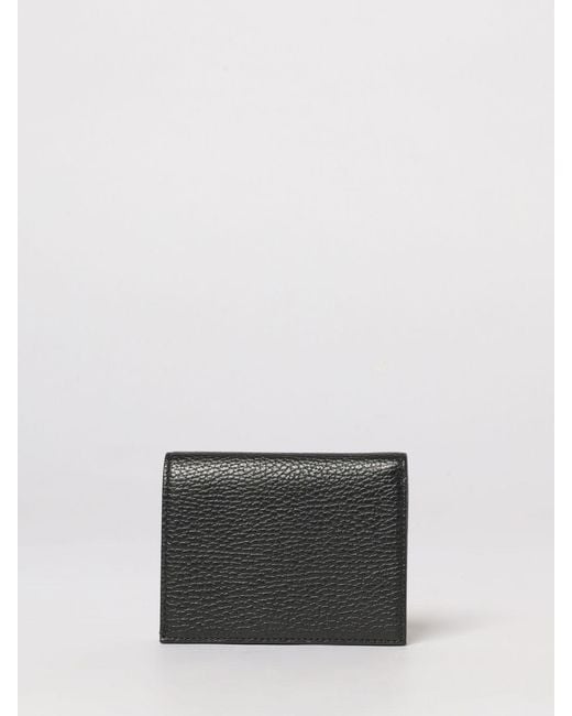 Emporio Armani White Grained Leather Wallet for men