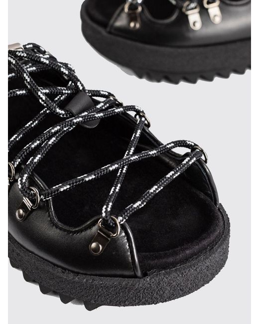 Sacai Black Low-Heeled Platform Sandals