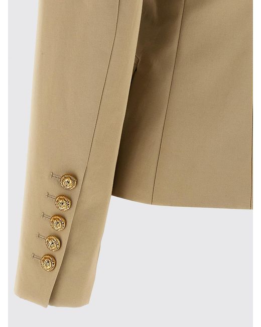 Balmain Natural Cotton Double-Breasted Blazer