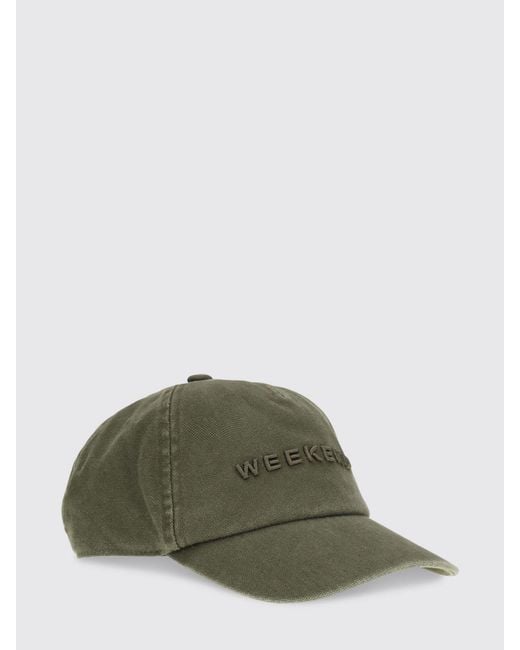 Weekend by Maxmara Green Cotton Baseball Cap With Logo