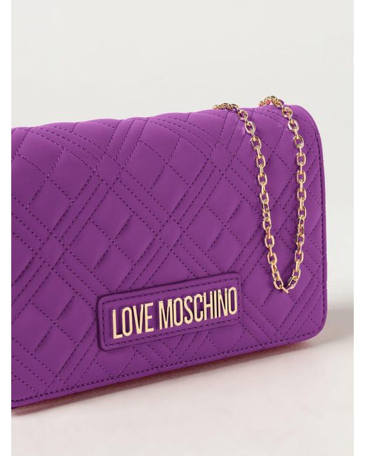 Love Moschino Purple Schultertasche