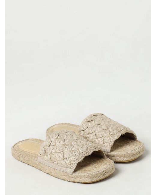 Bottega Veneta Natural Flat Sandals