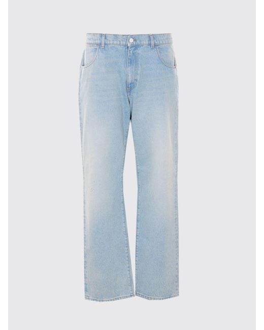 AMISH Blue James Straight Cotton Denim Jeans for men