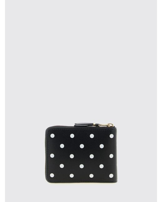 Comme des Garçons White Comme Des GarÇ Ons Polka Dot Leather Wallet for men