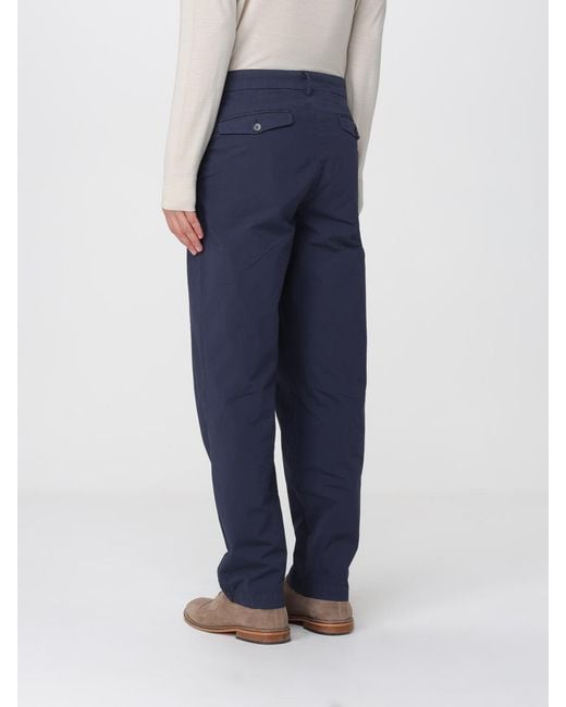 Barena Blue Stretch Cotton Trousers for men