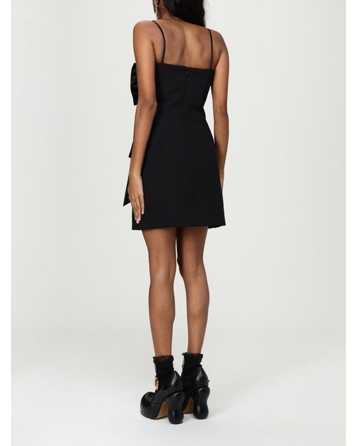 Marc Jacobs Black Bow Mini Dress Elegant Satin Detail