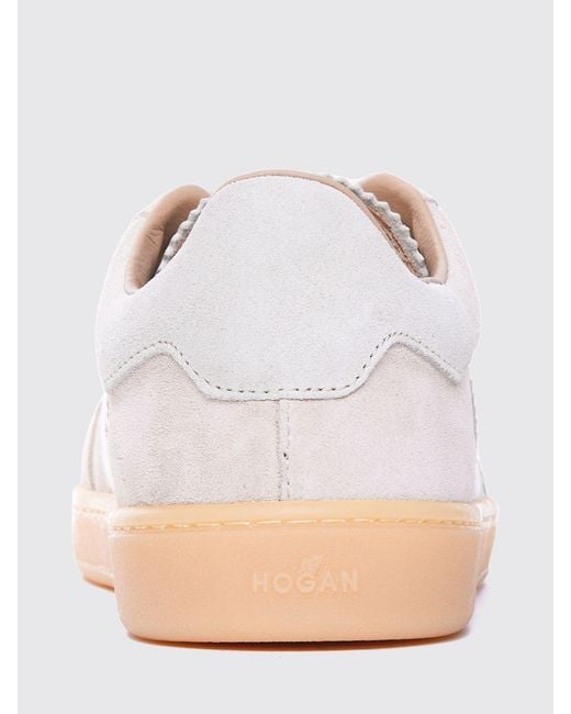Hogan Pink Cool Leather And Suede Sneakers With Contrast H Logo