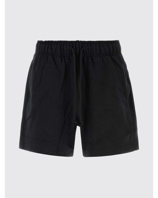 New Balance Black Cotton Jogging Shorts for men
