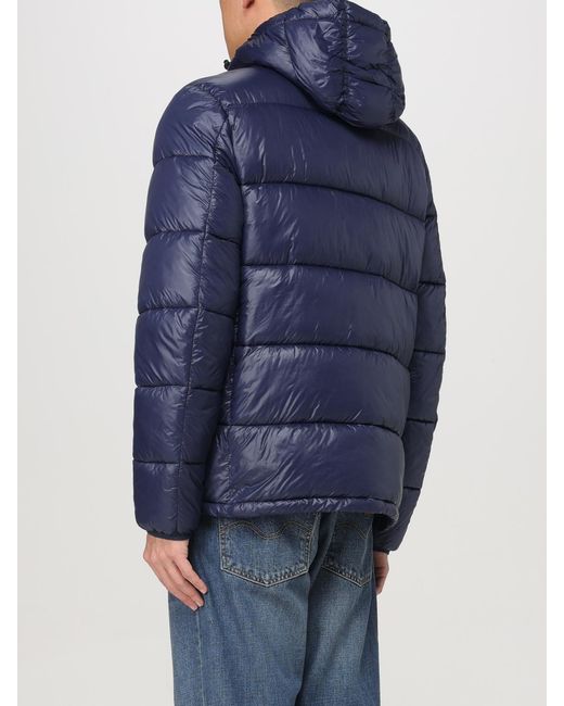 Karl Lagerfeld Blue Quilted Nylon Jacket for men