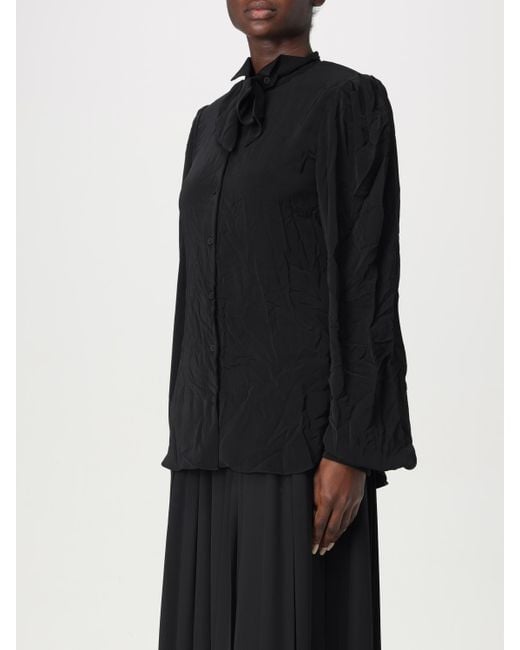 Balenciaga Black Bow Blouse