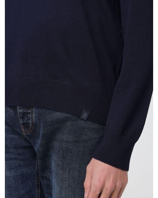 Pullover Basic di Fay in Blue da Uomo