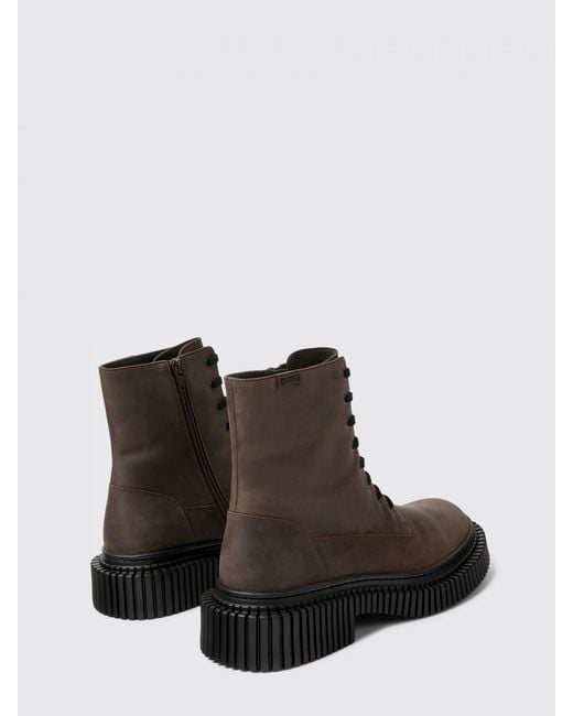 Camper Brown Pix Berlin Nubuck Ankle Boots for men