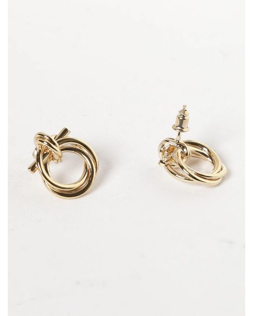 Ferragamo Natural Gancini Brass Earrings