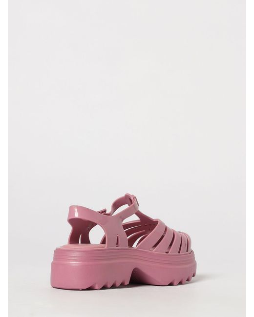 Melissa Pink Possession Ii Platform Pvc Sandals With Medium Heel
