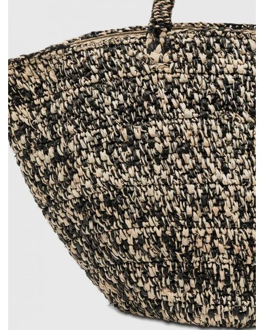 IBELIV Metallic Ela Raffia Tote Bag