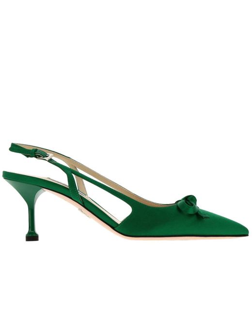 Prada Green High Heel Shoes Shoes Women