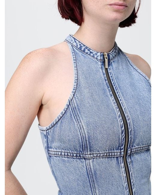 ARMANI EXCHANGE Blue Denim Midi Dress