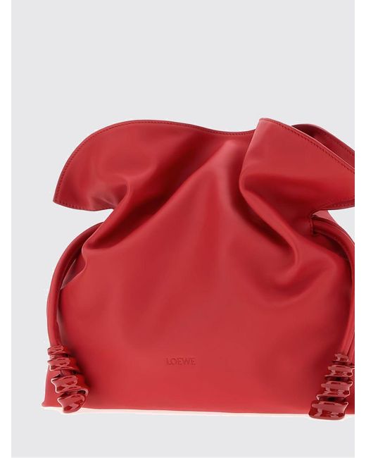 Loewe Red Leather Flamenco Clutch