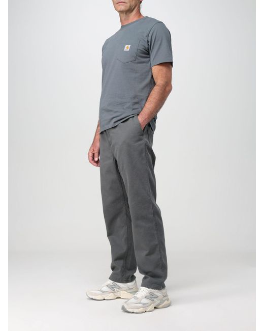 T-shirt basic con mini logo di Carhartt in Gray da Uomo