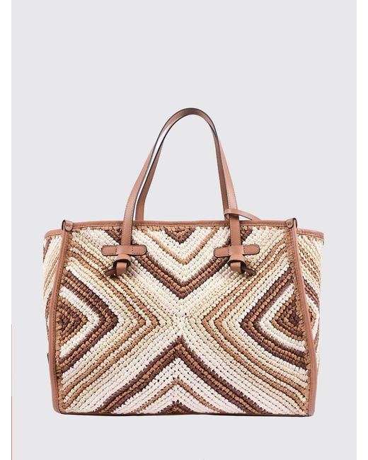 Gianni Chiarini Natural Marcella Crochet Raffia Bag