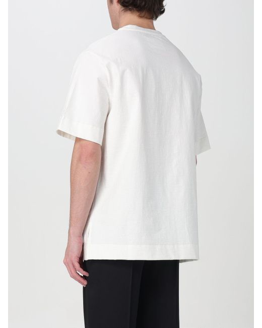 T-shirt in cotone di Jil Sander in White da Uomo