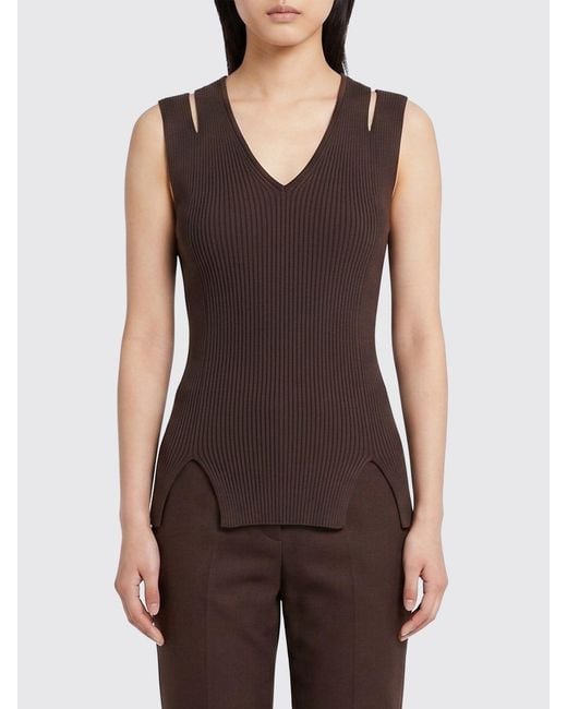 Roberto Collina Purple Cut-Out Viscose Top
