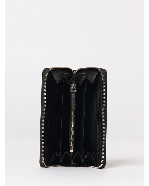 Coccinelle Gray Metallic Soft Grained Leather Wallet