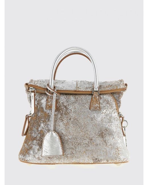 Maison Margiela Gray 5Ac Used Laminated Suede Bag