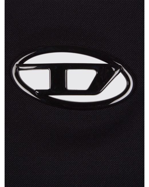 DIESEL Black T-Wilit Wool Blend Top With Logo