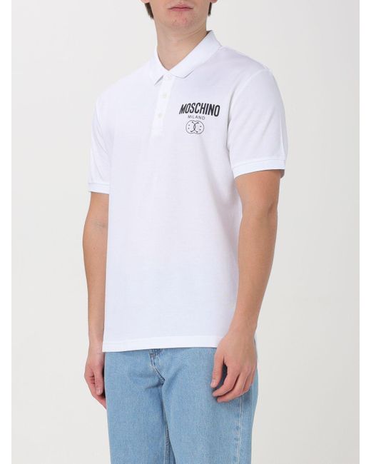 Moschino Couture White Polo Shirt for men
