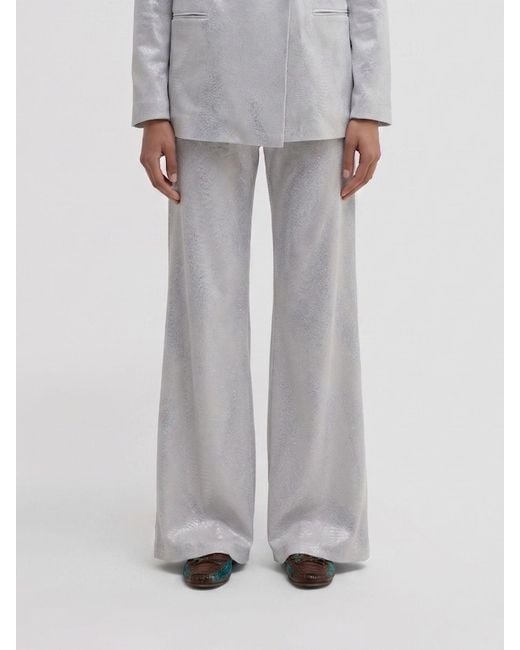 MACCAPANI Gray Easy Flared Trousers