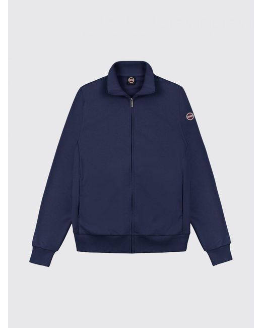 Colmar Blue Cotton Zip-Up Sweatshirt for men