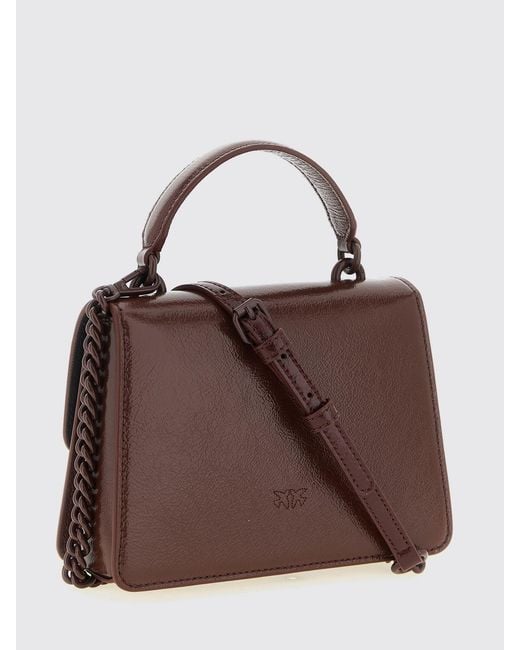 Pinko Brown Mini Love Bag One Top Handle Light
