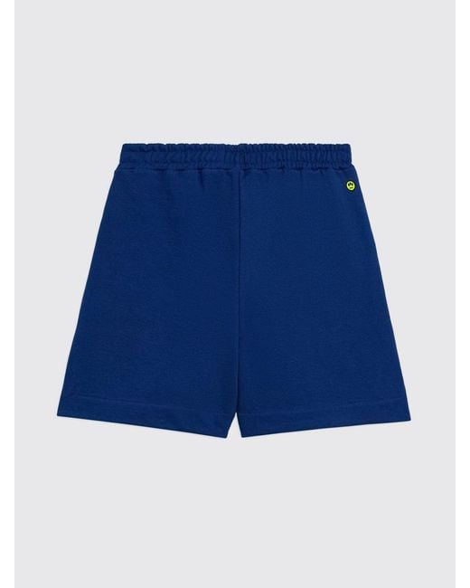 Barrow Blue Cotton Jogging Shorts for men