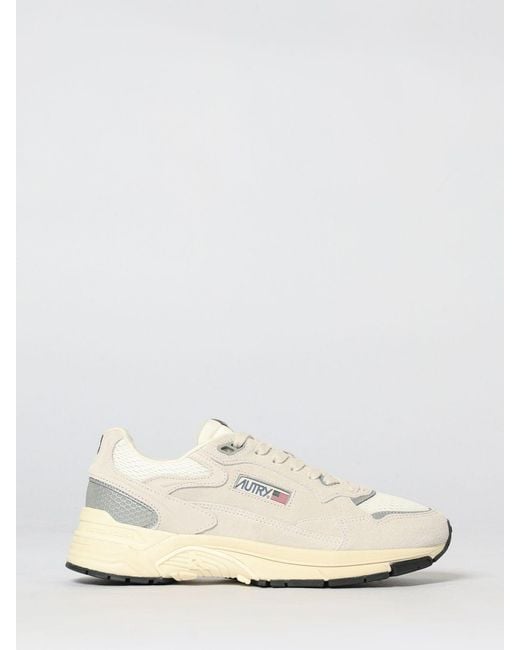 Autry White Hyperway Suede And Mesh Sneakers for men
