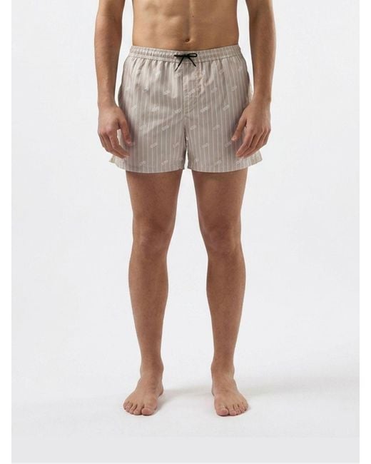 Gcds Natural Printed Polyester Swimsuit for men