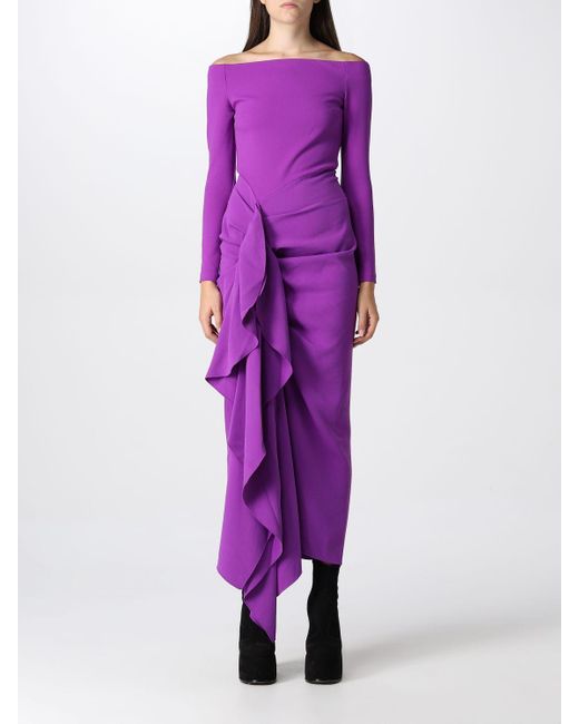Solace London Purple Dress Woman