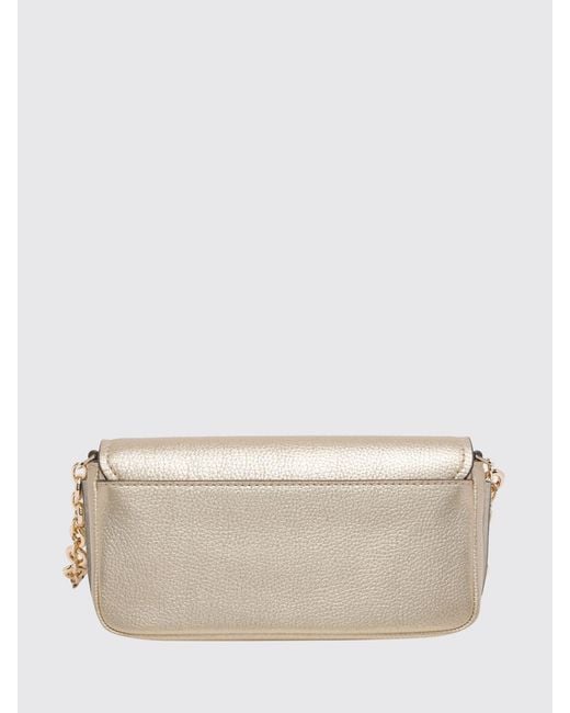 Michael Kors Natural Small Nolita Hammered Leather Shoulder Bag