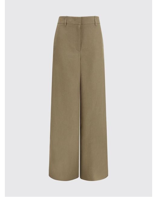 Giorgio Armani Natural Wide Leg Linen Trousers
