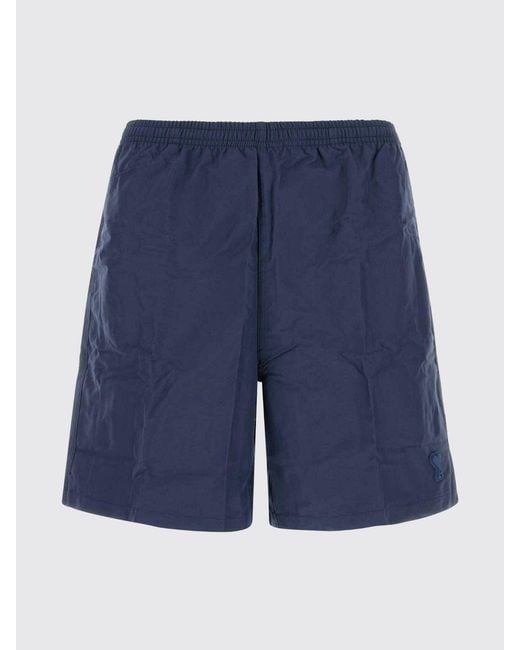 AMI Blue Polyester Swimsuit for men