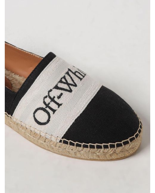 Off-White c/o Virgil Abloh Black Bookish Espadrilles mit Logo-Band