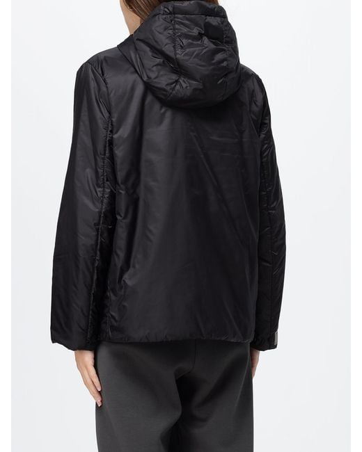 Max Mara Black Hooded Short Windbreaker
