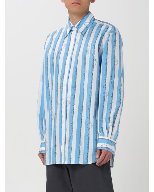 Bottega Veneta Blue Cotton Shirt for men