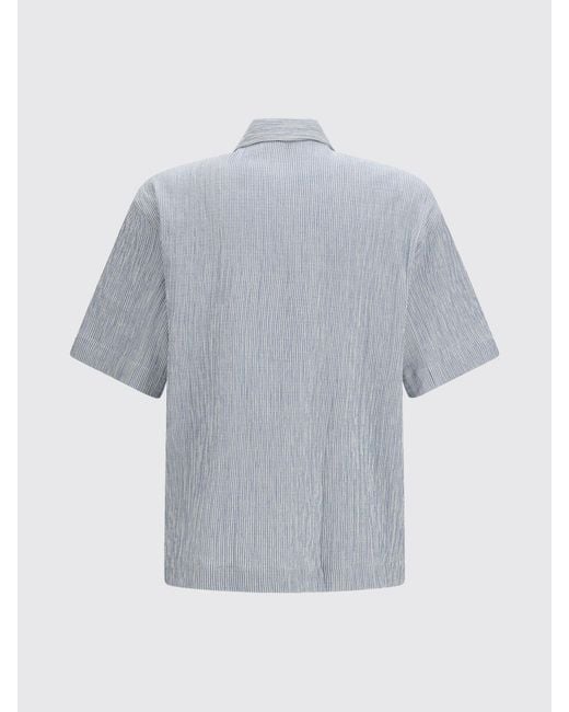 sunflower Gray Striped Stretch Cotton Shirt for men